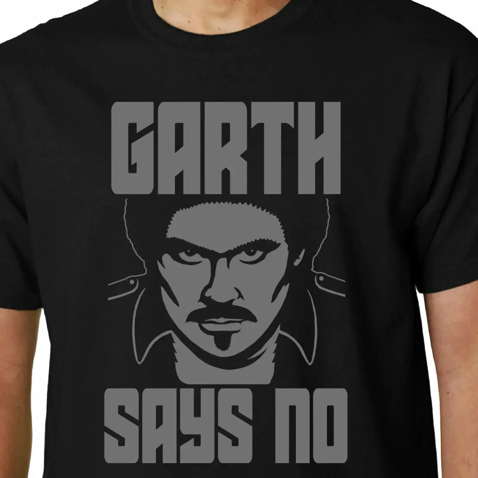 Camiseta Garth Sagt Nein, conjunto de camisetas Ritter Reiter Lustig Geek Zitat TV 80'S Hasselhoff, estilo vintage lavado, moda masculina informal