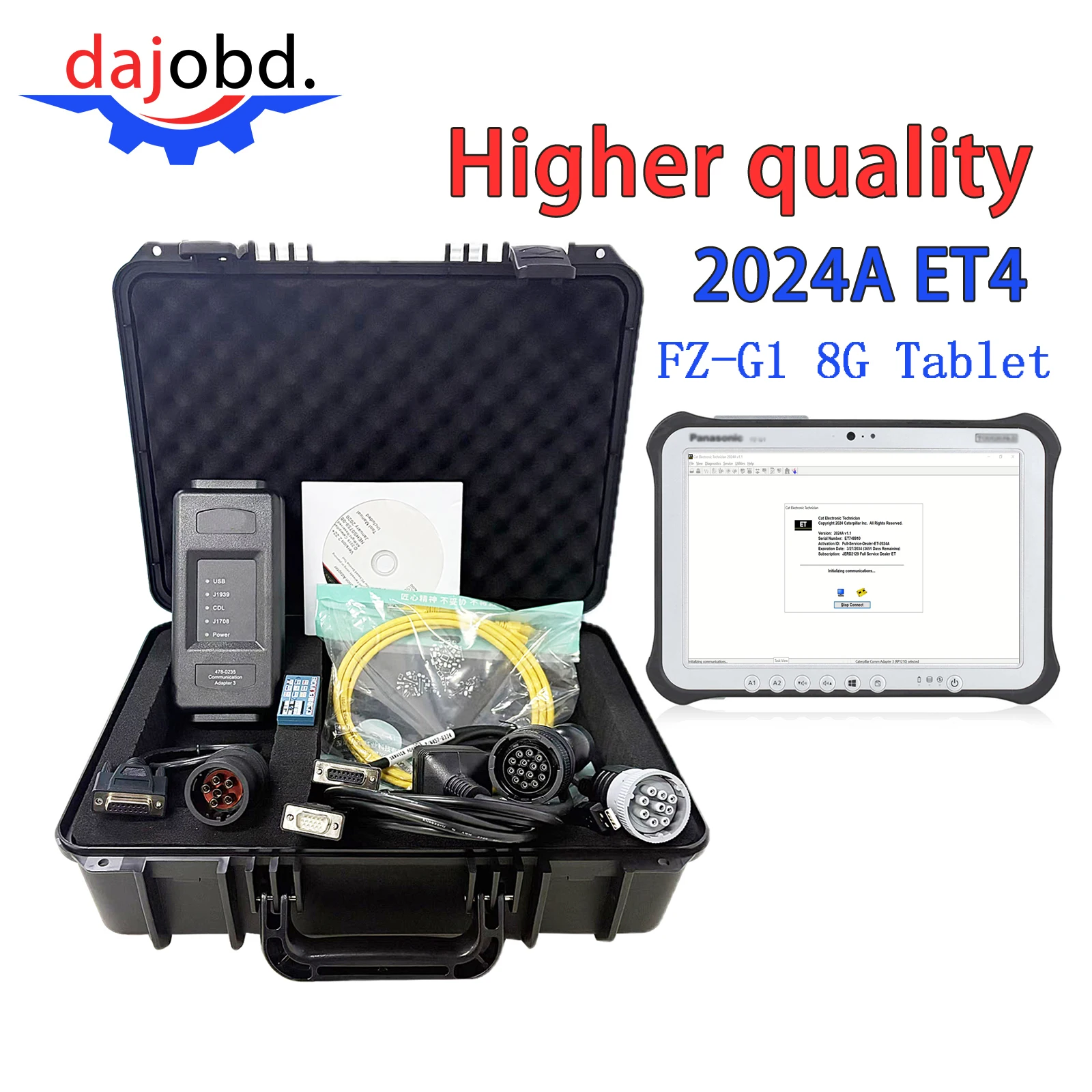 FZ-G1 8G tablet pc and 2024 Software For CAT ET4 2019A Carter Truck Diagnostics CAT4 ET4 Original Solution 2024C