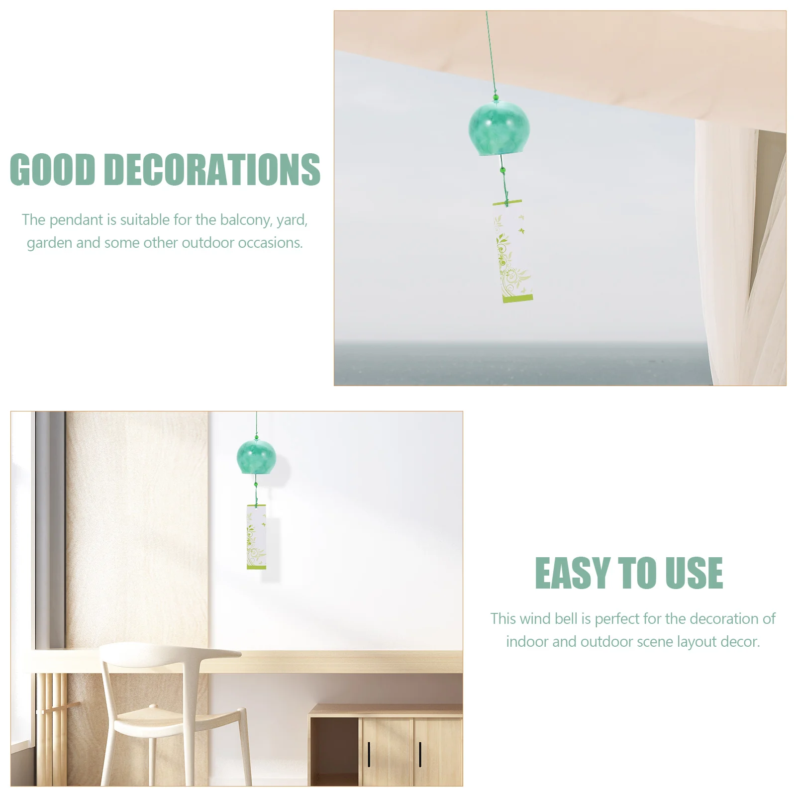 

Marble Imitation Wind Chime Candy Japanese Style Marbling Pattern Work Aesthetic Chimes for outside