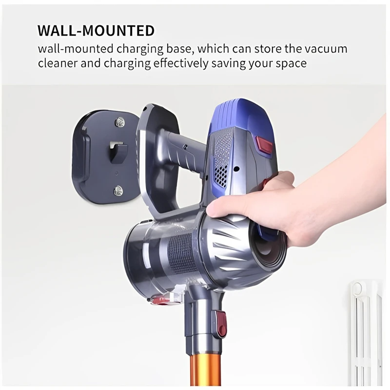 Cordless Stick Vacuum Cleaner with LED Light Foldable Handheld Vacuum Cleaner for Hard Floor Corner Window Shade Carpet Cleaning