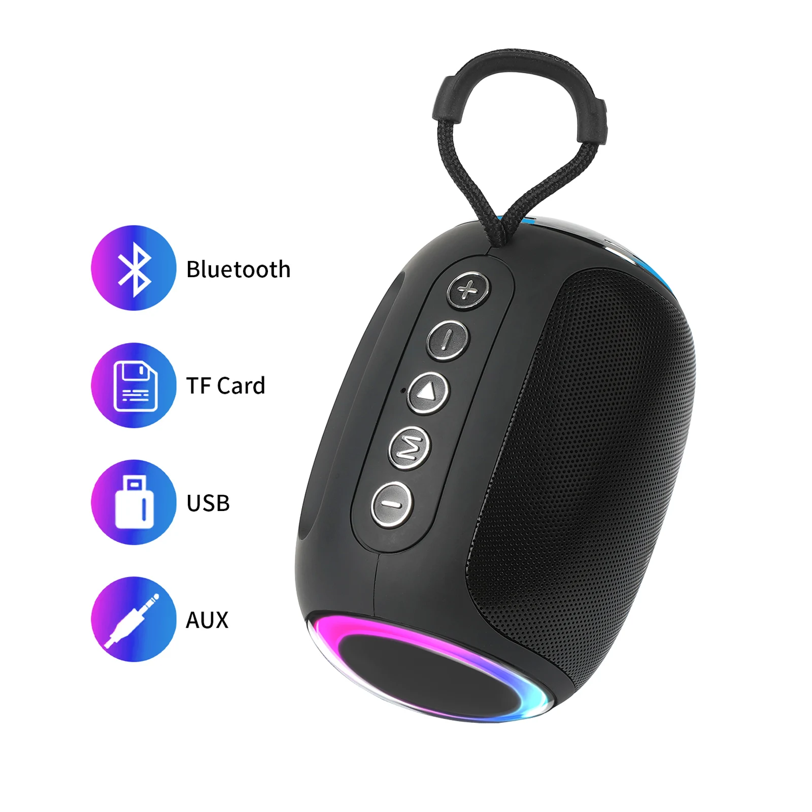 XTUGA RGB سماعة لاسلكية تعمل بالبلوتوث المتكلم للرياضة في الهواء الطلق المحمولة مشغل صوت الموسيقى USB بلوتوث التحدث راديو الحفلات