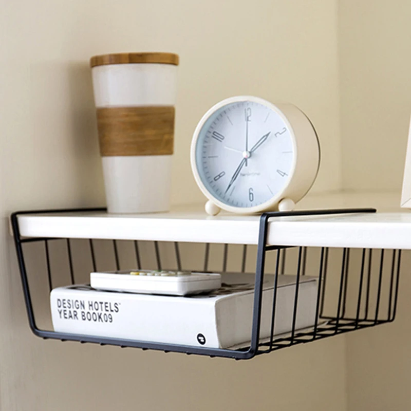 Cesta colgante multifuncional perforada para cocina y baño, estante de almacenamiento con fondo de hierro, cesta de alambre colgante