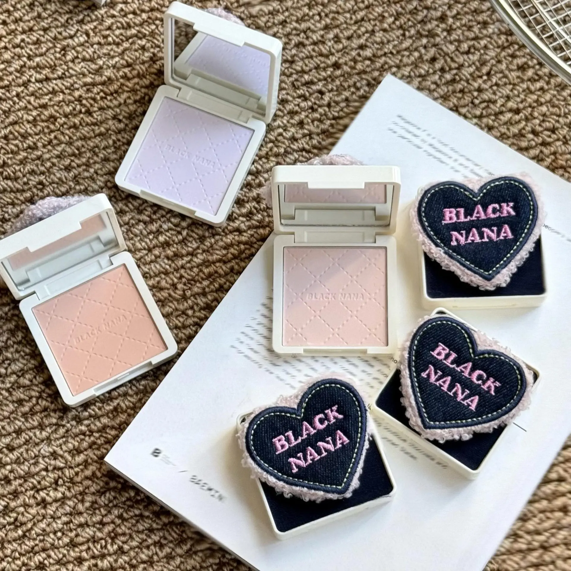 

Air Pressed Powder Matte Powder Oil Control Brighten Whitening Face Base Foundation Compact Concealer Makeup Cosmetics