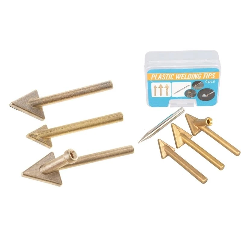 

3/4Pcs Welding Replacement Tips Triangular Head Welder Soldering Iron Guns Tips Accessories for Car Bumper Repair Y5GA