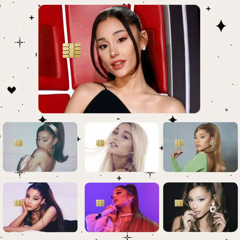 

A-Ariana Grande HD Waterproof Card Skins Protective Stickers for Credit Bank Game Cards