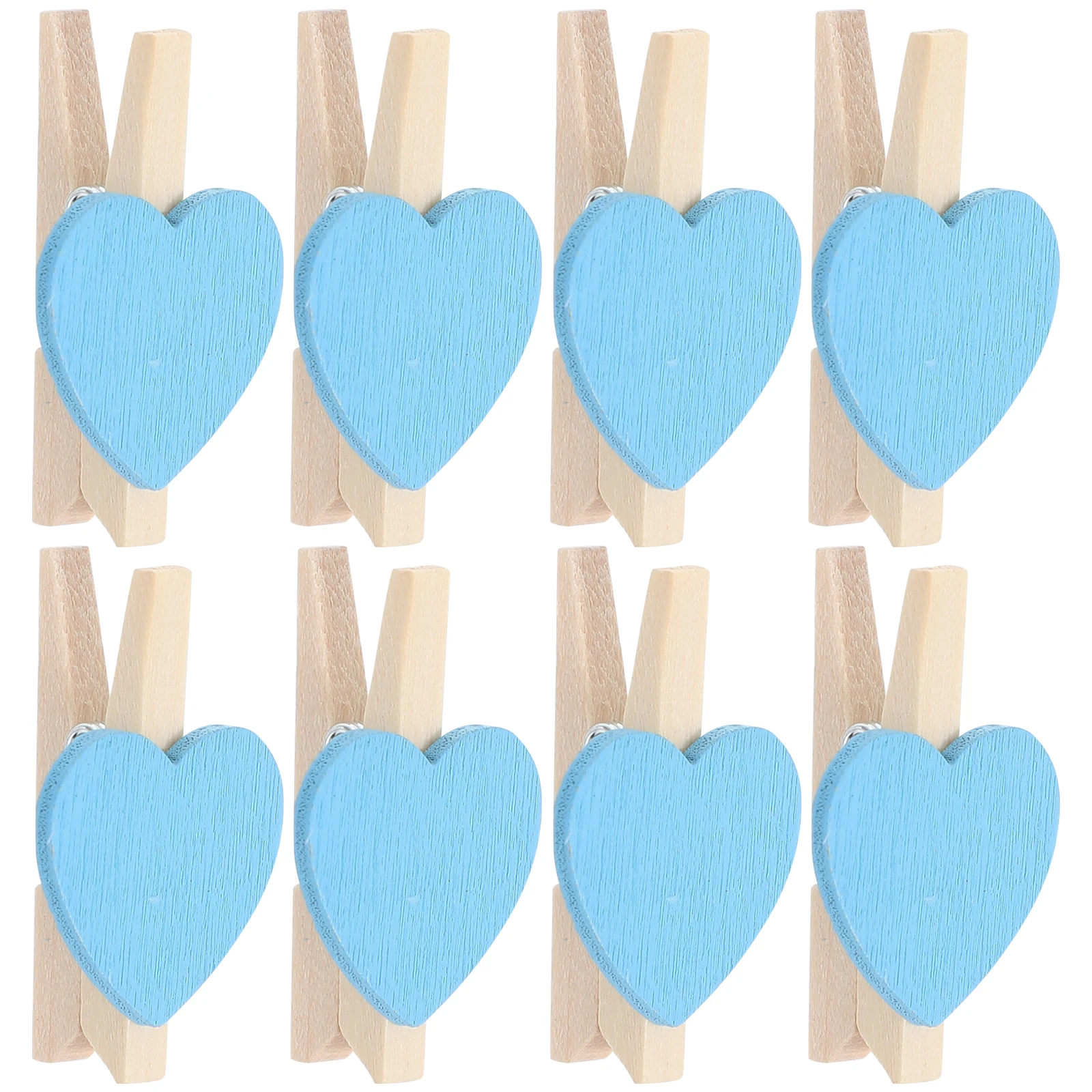 

50Pcs Love Photo Clips Small Wooden Clips for Fixing Photos Paintings Memo Notes Decoration Love Photo Clip Note Memo Clip