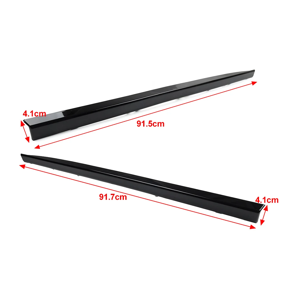 Black Car Rear Door Side Cladding Molding Trim 2PCS For Land Rover Range Rover 2013 2014 2015 2016 2017 2018 2019 2020 2021 2022