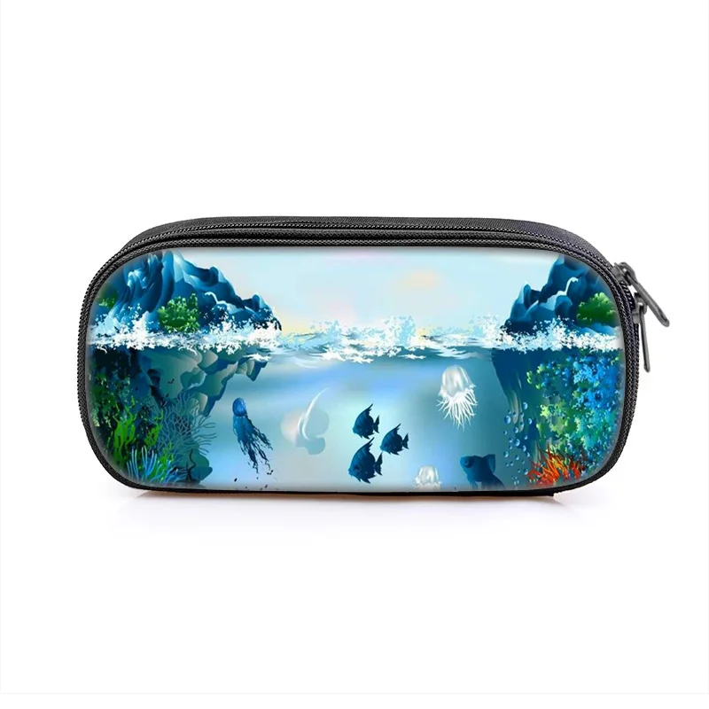 Underwater World pencil case versatile cartoon large capacity popular item, best gift for boys and girls on school birthdays