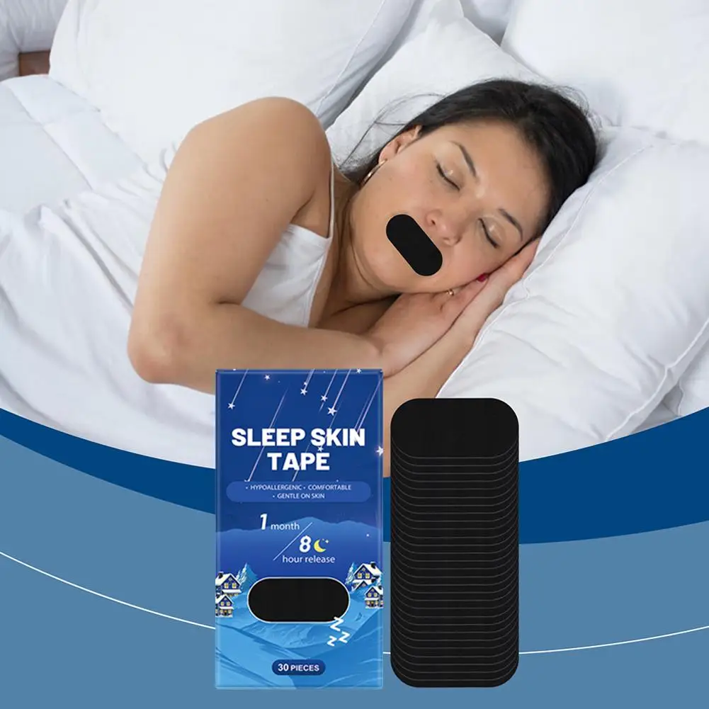 Sleep Mouth Tape For Stop Snoring Anti Apnea Improve Breath Keep Mouth Close Promote Nighttime Sleeping Prevent Snore Sticker