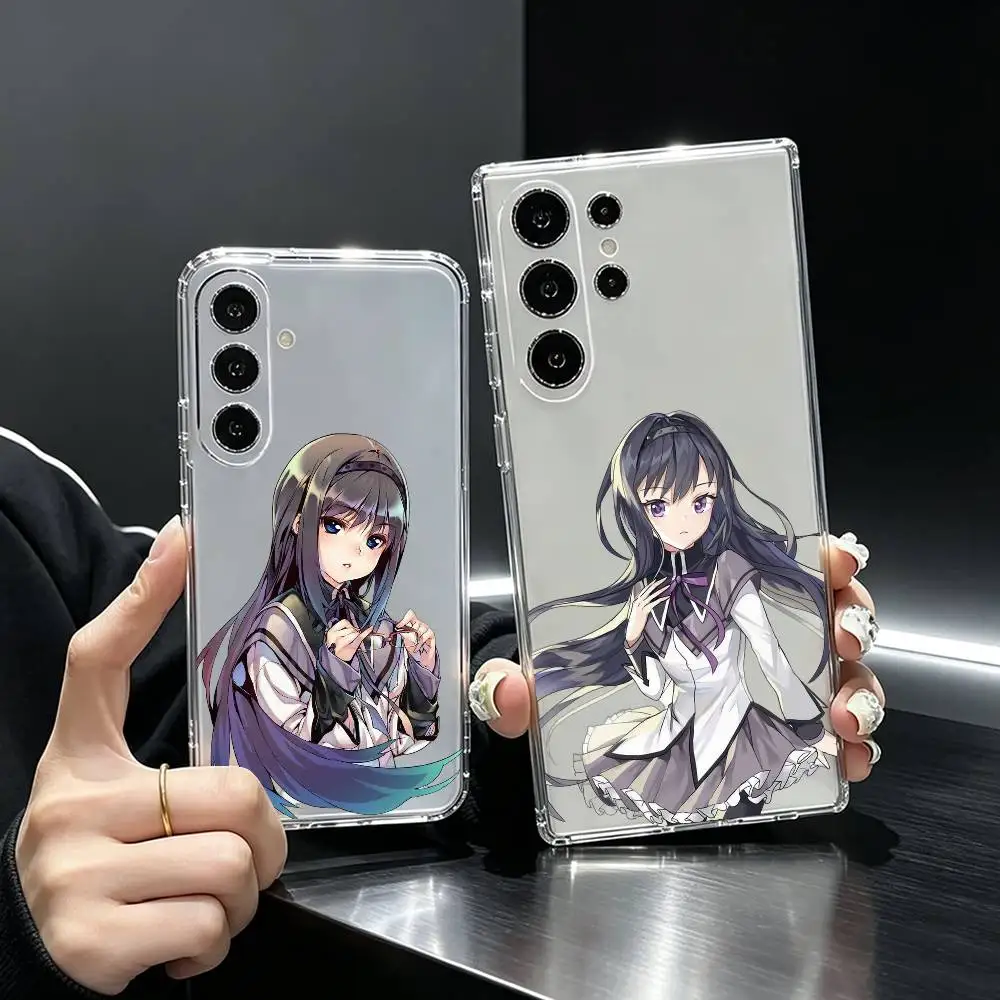 H-Homura Akemi Phone Case Transparent Silicone Soft For Samsung S25,S24,S21,S22,S23,S30,Ultra,S20,Plus,Fe