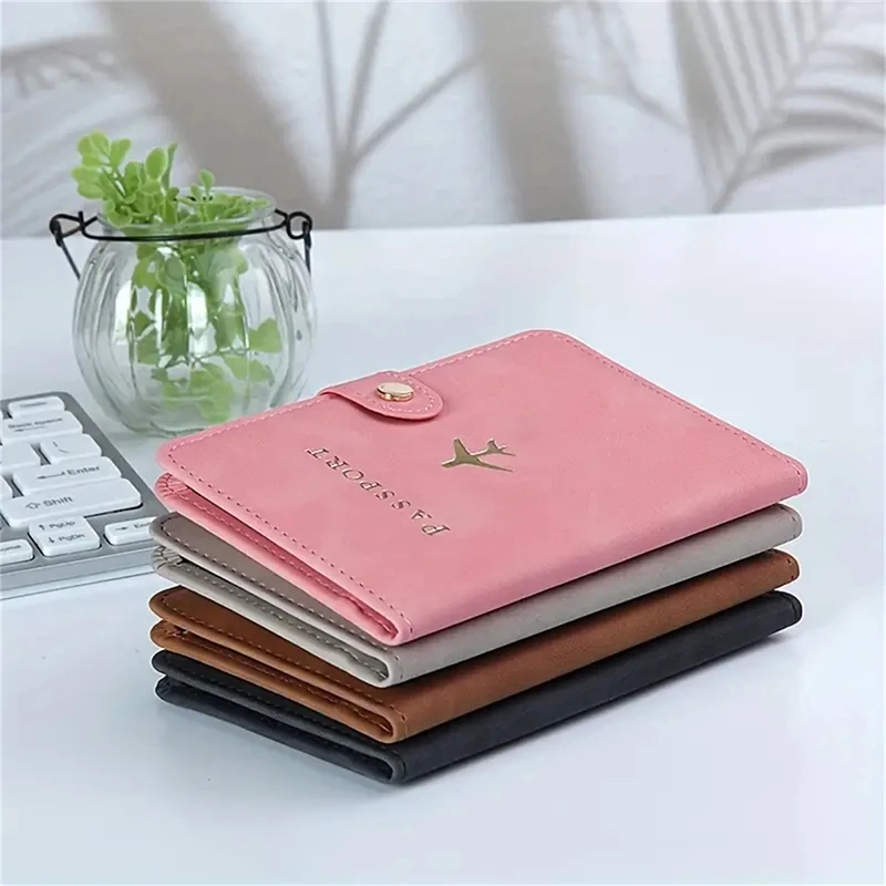 Travel Passport Cover Women Men Passport Credit Card Holder Case PU Leather Business Card Passport Wallet Travel Purse