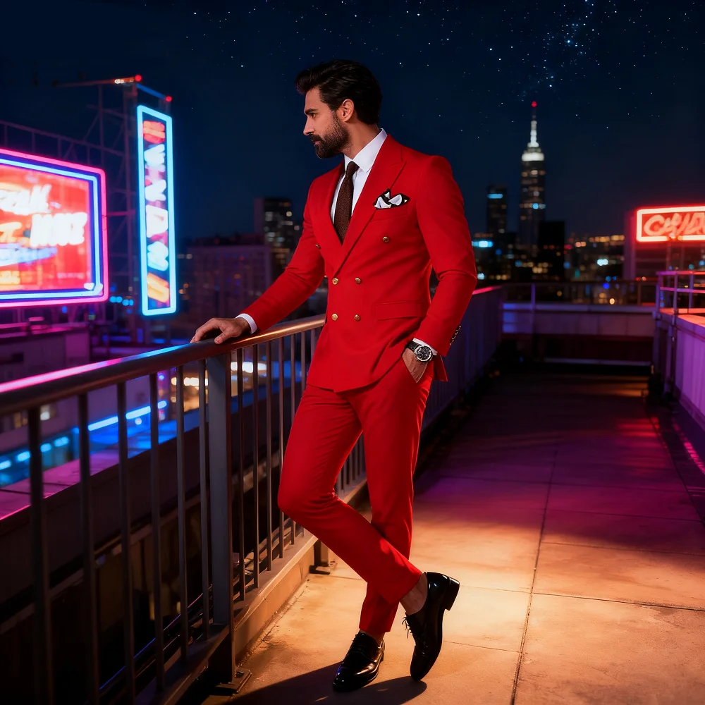 

Мужской смокинг, деловой деловой костюм из 2 предметов, двубортный пиджак с остроконечными лацканами и брюки, комплект для свадьбы, жениха, официальной вечеринки