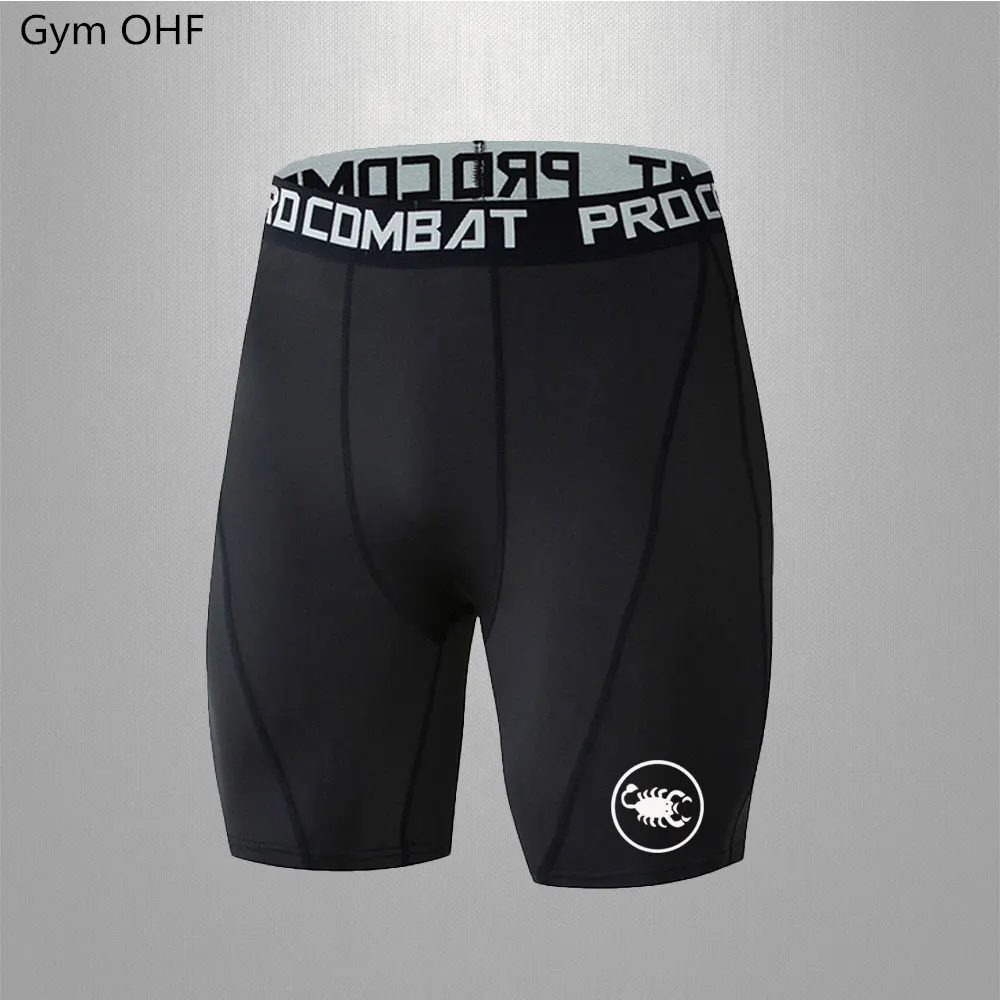 (Scorpion King) Sports fitness, training, quick drying, breathable, super elastic men's tight shorts