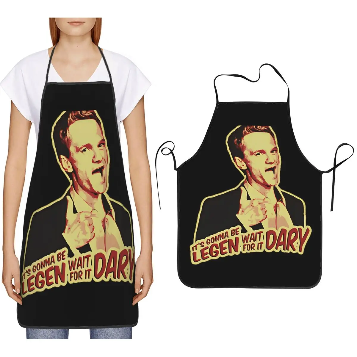Intervention How I Met Your Mother TV Show Apron Chef Cooking Cuisine Tablier Bib Kitchen Cleaning Pinafore Women Men Painting
