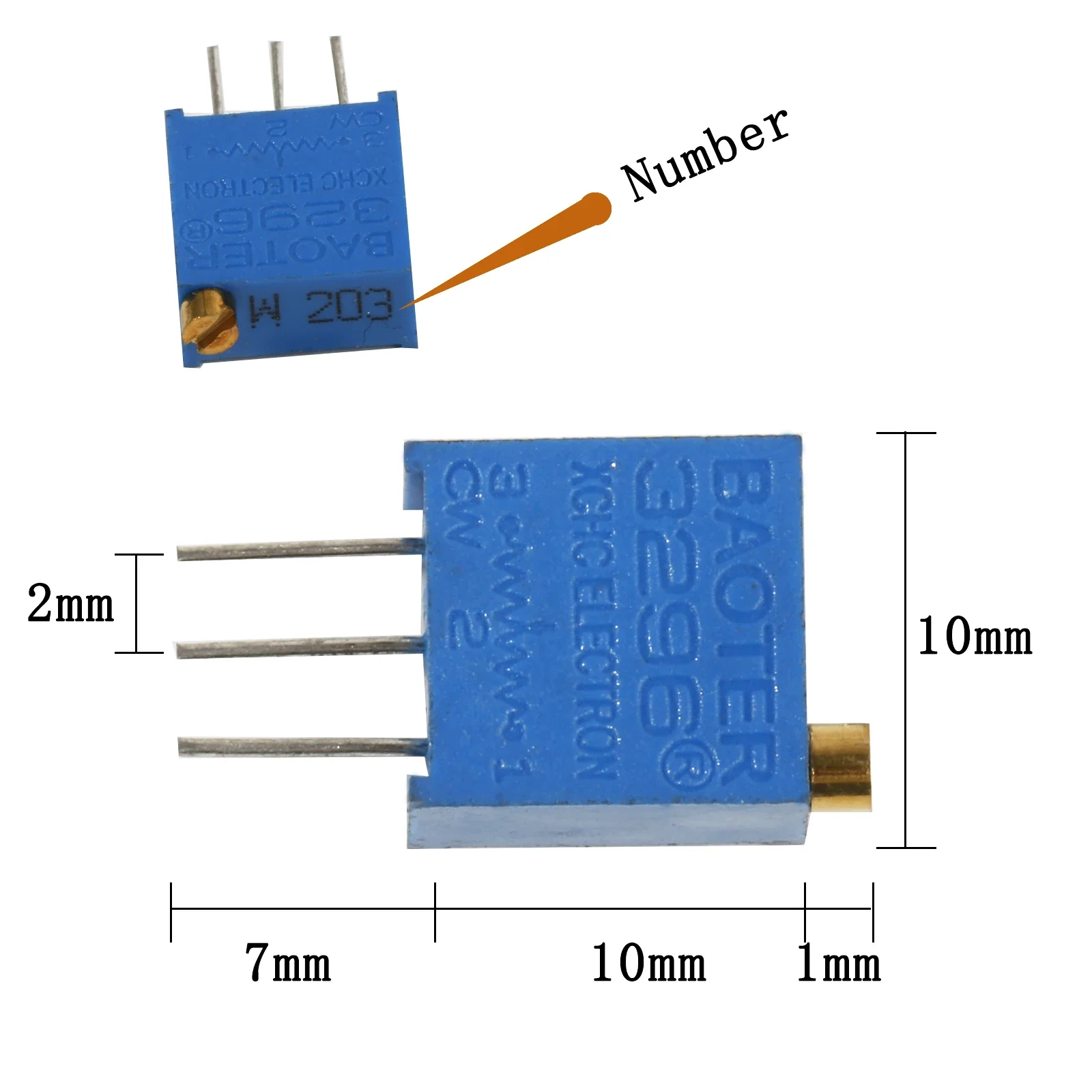3296 واط الجهد المقاوم عدة الدقة قابل للتعديل متغير المقاومة الانتهازي الجهد 1K 10K 100K 1M 50R 100R