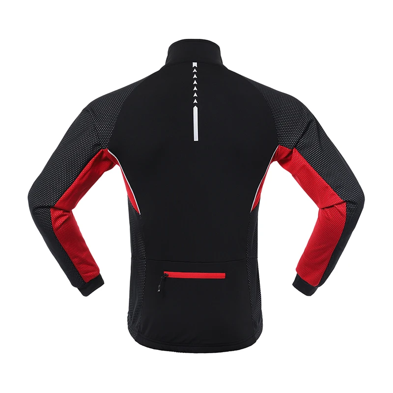 ARSUXEO Winter Cycling Jacket Men Thermal Fleece Cycling Jacket Windproof Waterproof Warm Bicycle MTB Mountain Bike Clothing