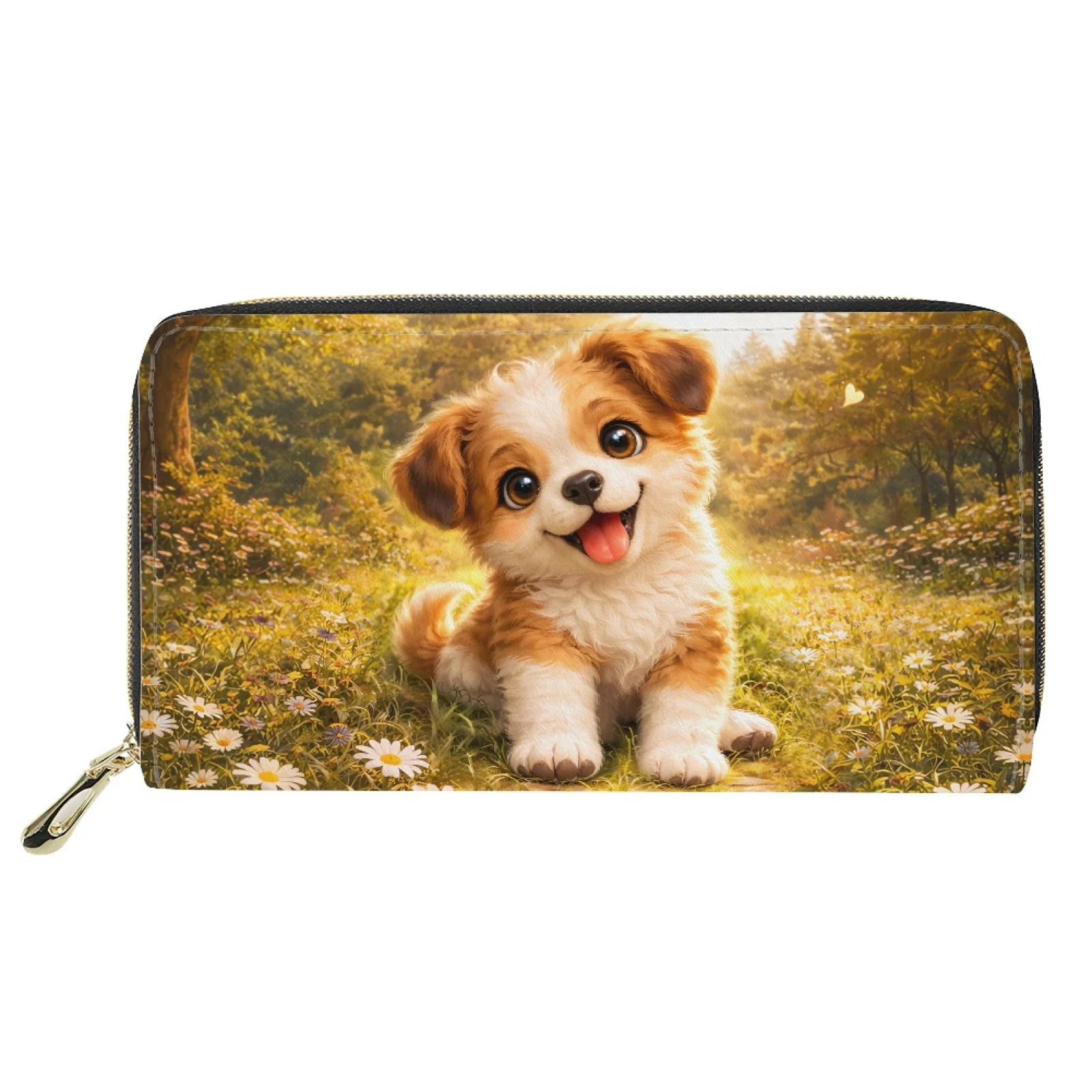 Woman Wallet long Leather Wallets Women Luxury Designer PU Coin Purse Cute Dog 3D Print Phone Bags for Ladies Travel Money Clip