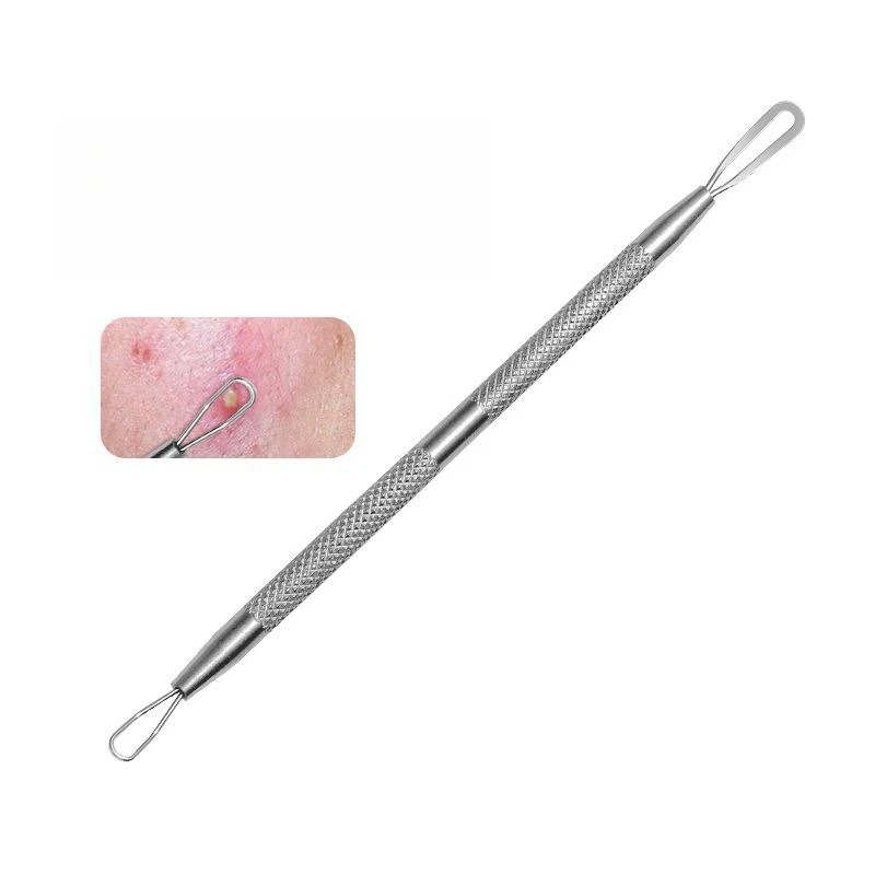 Stainless Steel Extractor Blackhead Remover Needles Dots Cleaner Acne Blemish Acne Double Rings Squeeze Extractor Tool