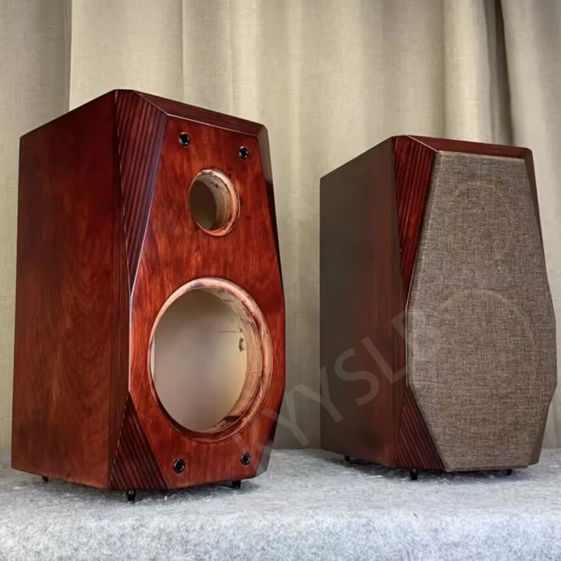 KYYSLB 6.5-inch solid wood two-way angled high fidelity speaker empty box birch plywood, (holes can be customized)