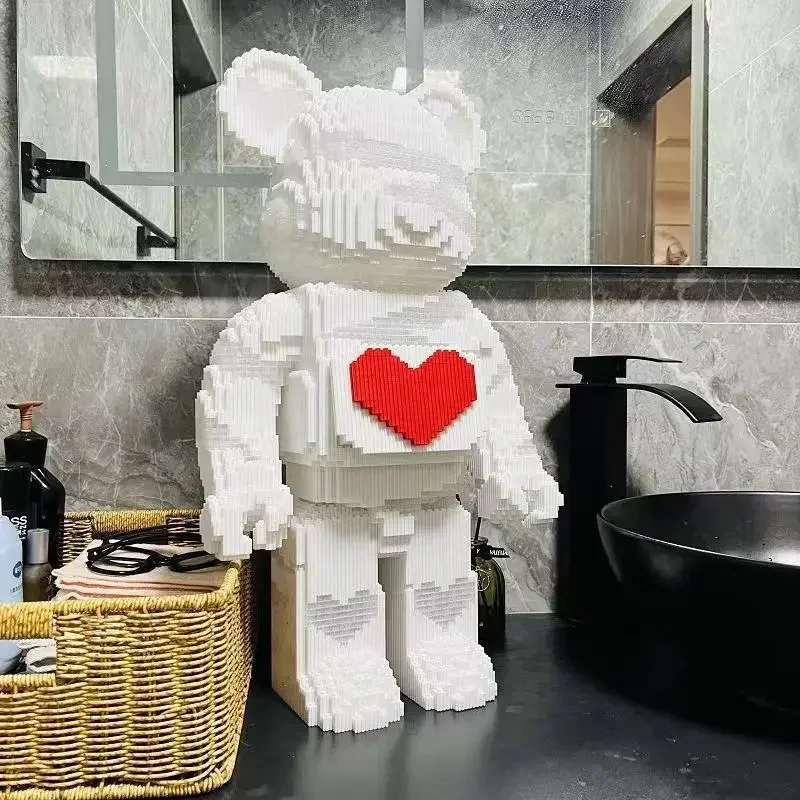 55CM Super Large Series Violent Bear Building Blocks Decoration Small Particle Three Dimensional Assembly Toy Gift - view 4