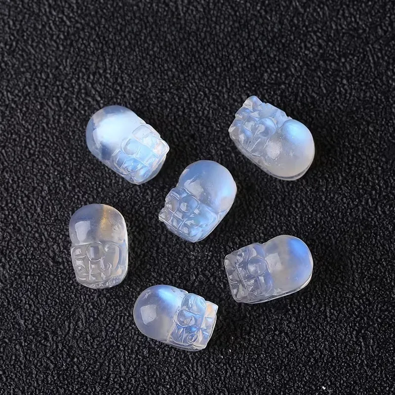 Natural blue moonstone crystal lucky Pixiu DIY accessories