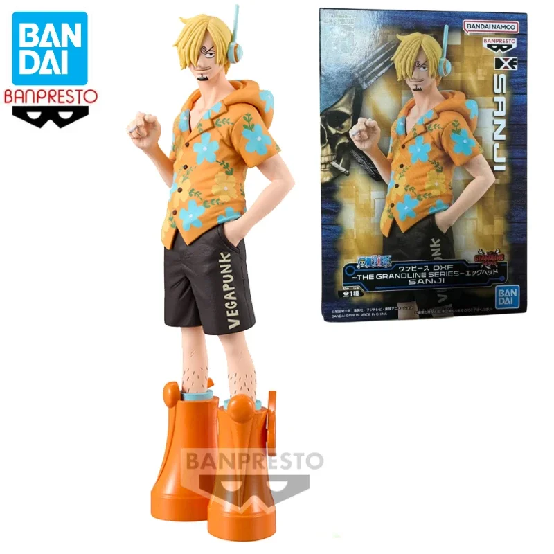 In Stock Bandai BANPRESTO DXF ONE PIECE The Grandline Series Egghead Sanji Desktop Cute Doll Anime Action Figure Toy Gift Model