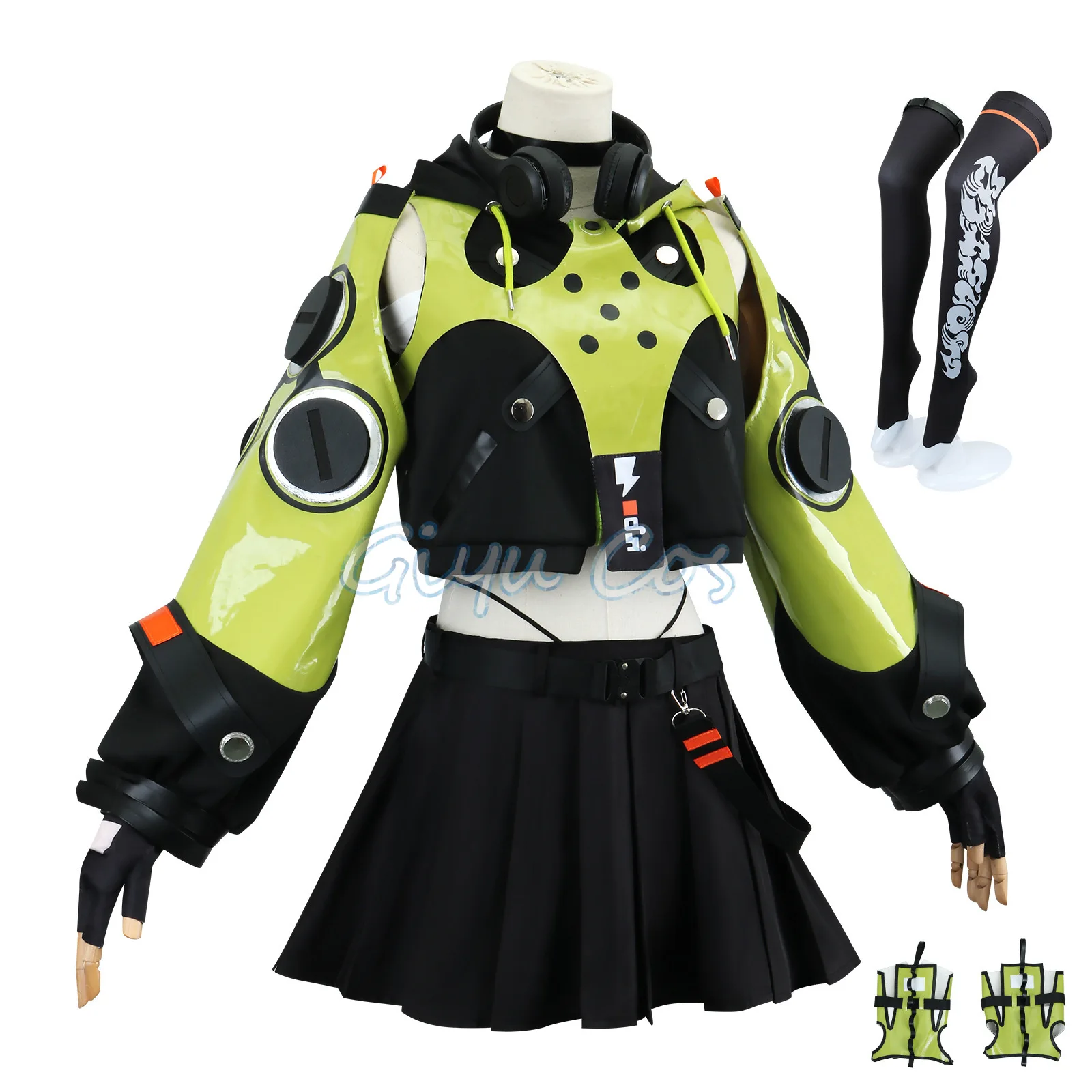 Costume de Cosplay Anby Demara Zenless Zone ontari, Uniforme de Carnaval, Perruque, Anime, Costumes d'Halloween, Jeu pour Femme