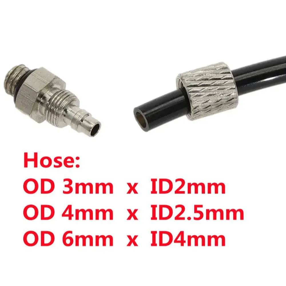 10pcs Male Thread M3 M4 M5 M6 Air Tube 3mm 4mm 6mm OD Mini Pneumatic Pipe Connector Screw Through Quick Fitting Fast Joint