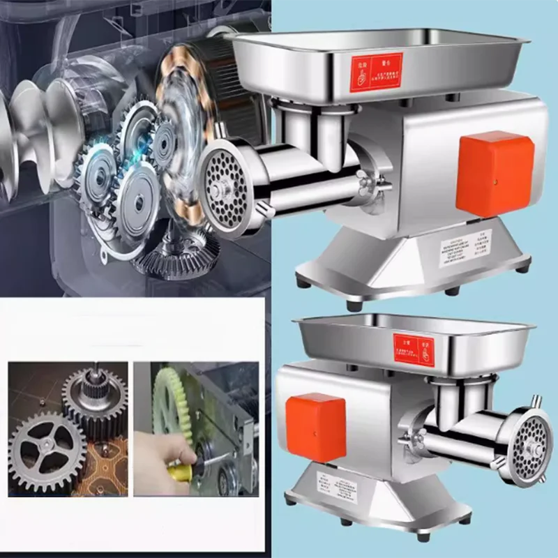 Commercial Electric Meat Grinder 1100W Heavy Duty Stainless Steel Mincer for Beef Pork Chicken Soft Bones Peanut view 4