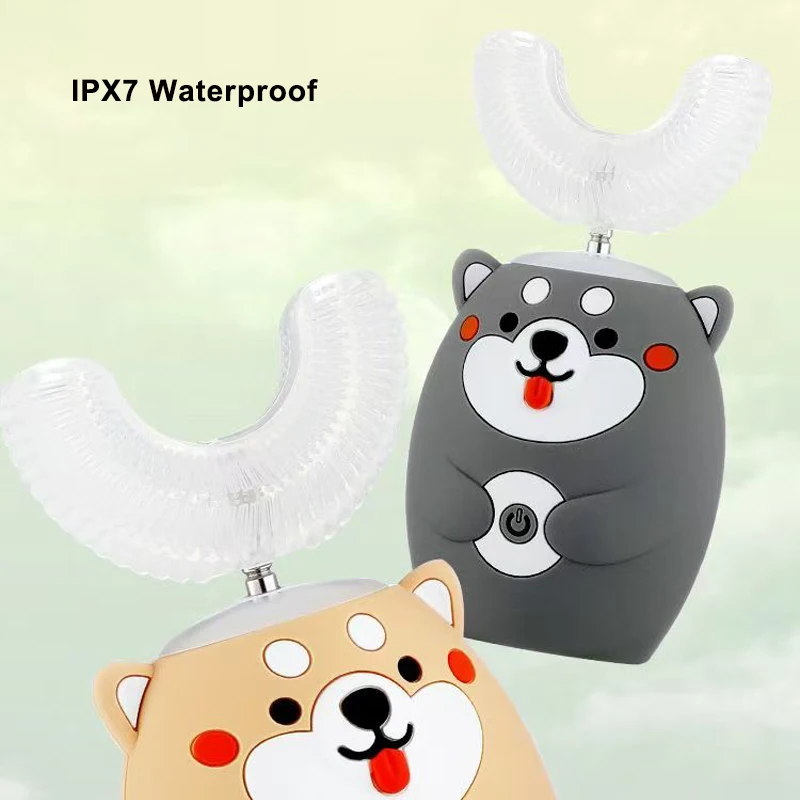 Зубная щетка Детская электрическая в форме буквы U, 360 градусов