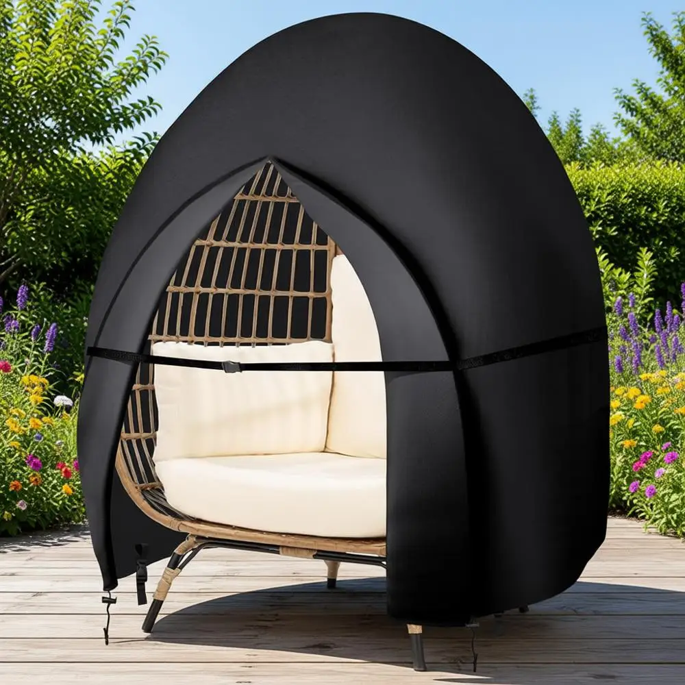 

Чехол для двойного кресла-яйца для улицы, водонепроницаемый, 91x87, черный