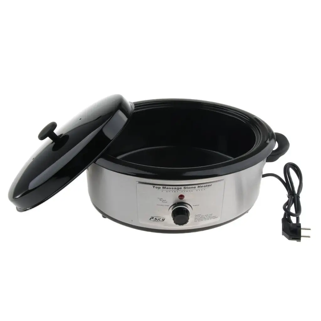 SPA Hot Heating Pot Massage Stone Warmer Heater EU Plug