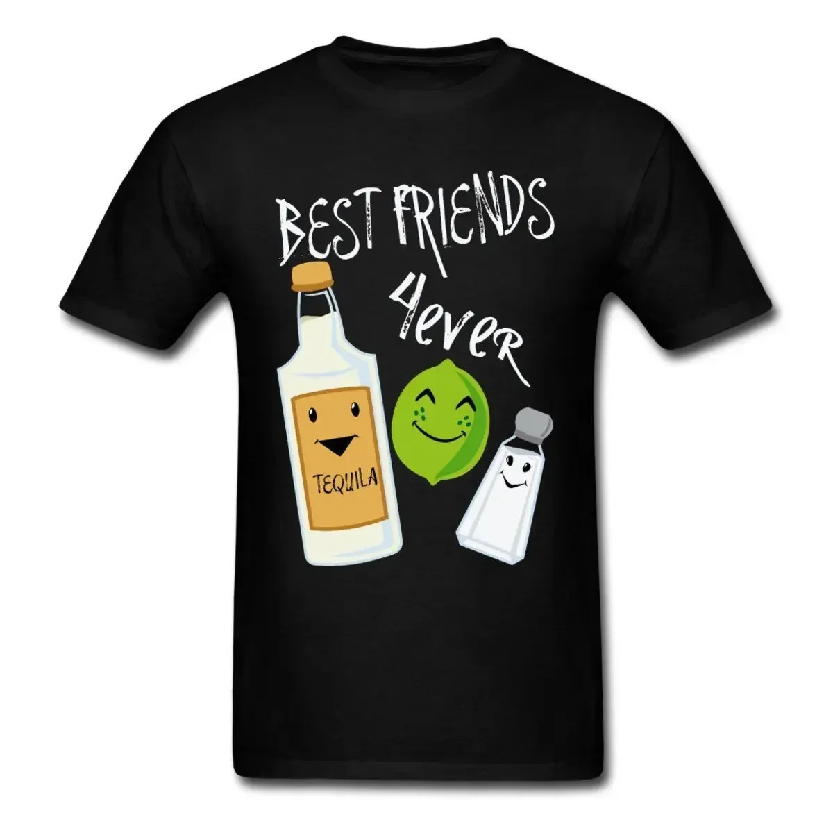 

Funny Tequila Lemon Salt Best Friends Forever T-Shirt 100% Cotton O-Neck Summer Short Sleeve Casual Mens T-shirt Size S-3XL