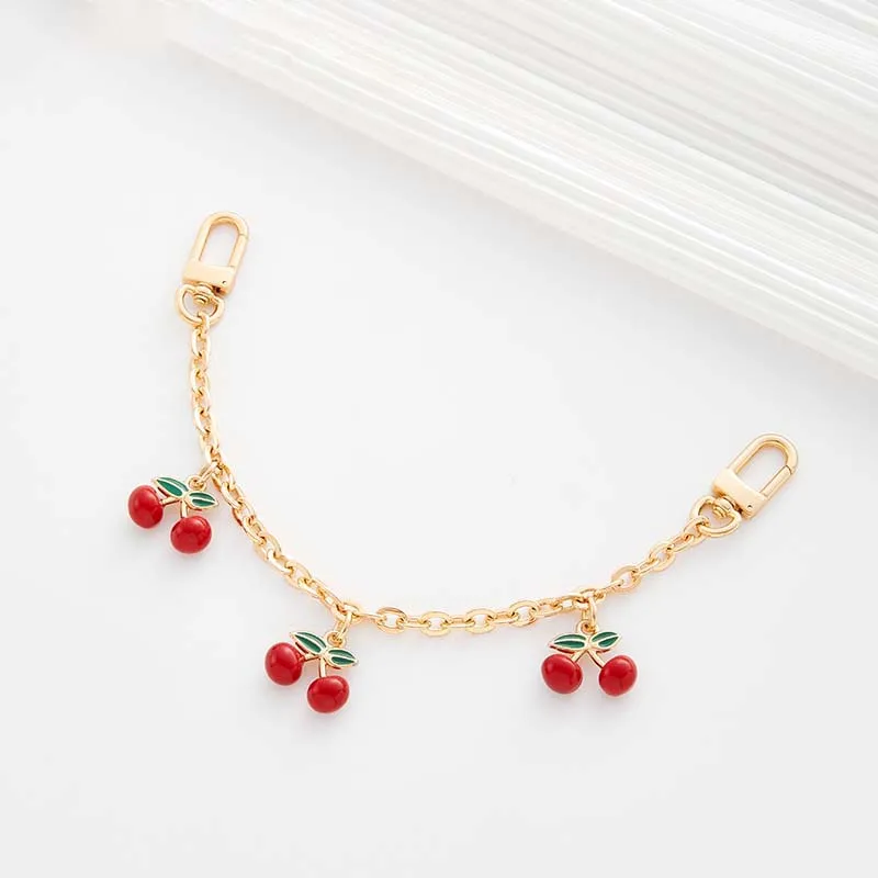 Cherry bag chain for women bag beautiful cherry decoration chain accessories bag extension chain bag accessories