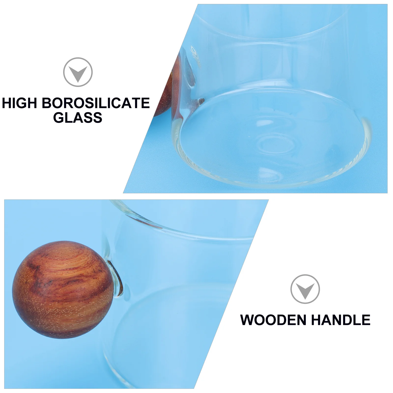 

1Pcs Glass Coffee Cup Heat Cold Resistant Water Juice Multi-Functional Mug Glass Cup Water Container Beverage Mug