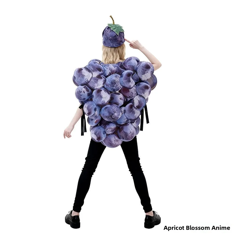 Traje de palco de halloween transfronteiriço fruta par macaco terno role-plang roupa esportes evento palco desempenho feminino wear