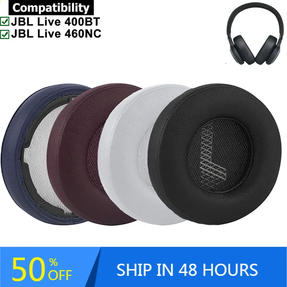 Almofadas de substituição para jbl live 400bt live 460nc fone de ouvido gamer capa de almofada de ouvido peças de reparo caso
