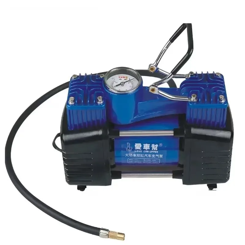 

Double Cylinder Car Air Compressor Tire Pump Auto Air Inflator With LED Light Tire Repair Tool