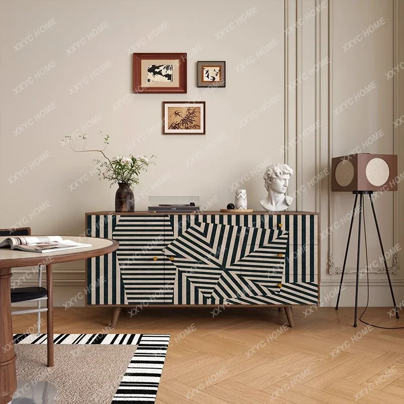 

Тумба-буфет Y Cream Style из массива дерева, современный минималистичный дизайн, для чая, воды и кухонной утвари