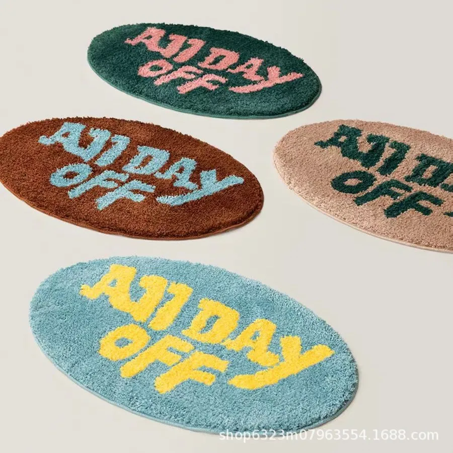 

Минималистичный коврик в стиле Ins с милым алфавитом, влаговпитывающий и водоотталкивающий, пушистый, нескользящий, для ванной комнаты и прикроватной зоны, декор для дома