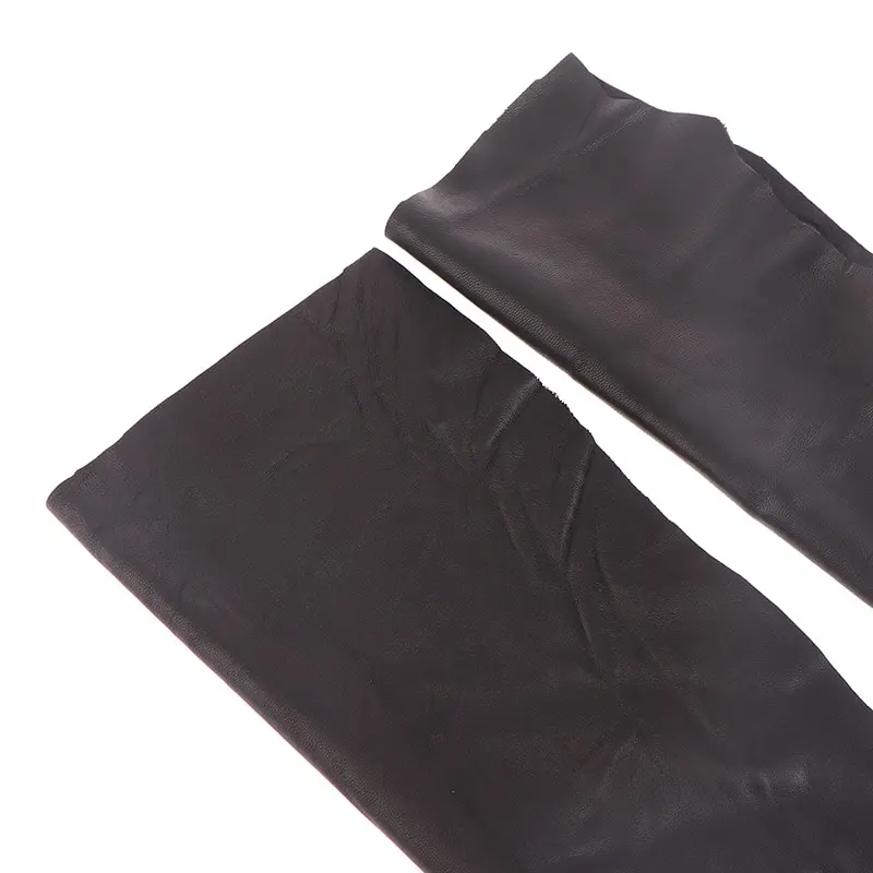 1 PC Black Whole Sheet Leather Fabric Sheet Real Goat Skin Piece Sewing Leather Material Thickness 0.6mm