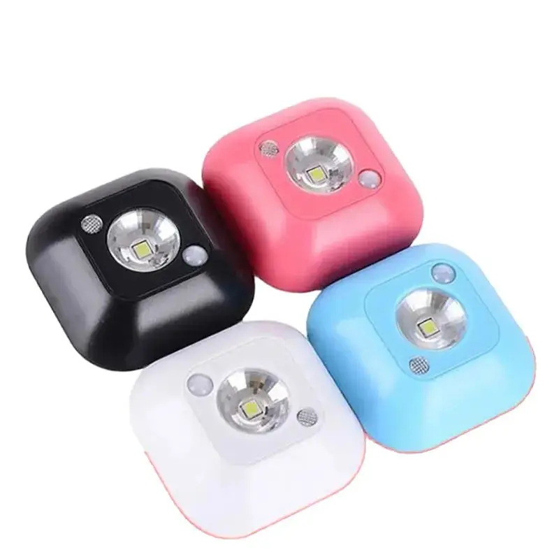 Mini luz LED de inducción corporal, luces nocturnas, Control de Sensor de luz inalámbrico, lámpara nocturna para el hogar, escaleras, pasillo, lámparas de emergencia, 1Pc