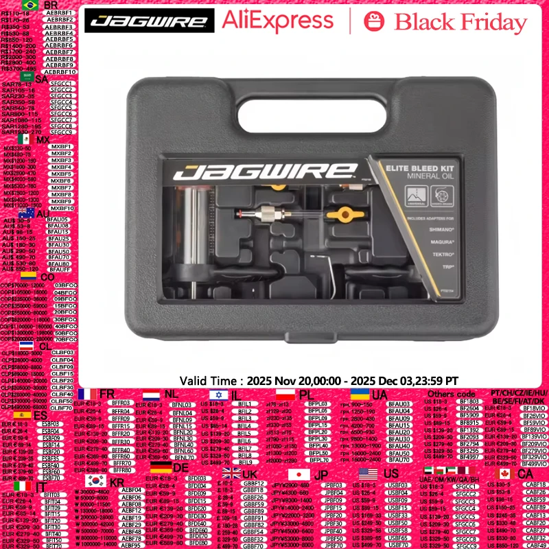 

JAGWIRE Elite Bleed Kit Hydraulic Disc Brake Oiling Tool Bicycle Brake Oil Filling Tool For DOT and Mineral Oil Oil Bleed Tool