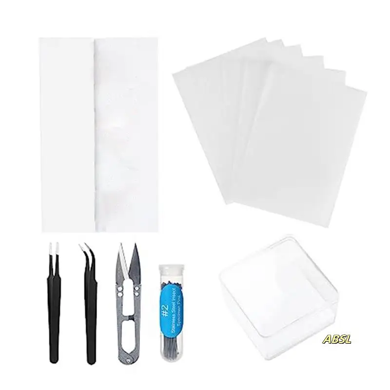 Making Insect Specimen Tools Kit,Insect Pins,Insect Pinning Board, Wings Pressing Paper,Tweezers, Scissors, Display Case