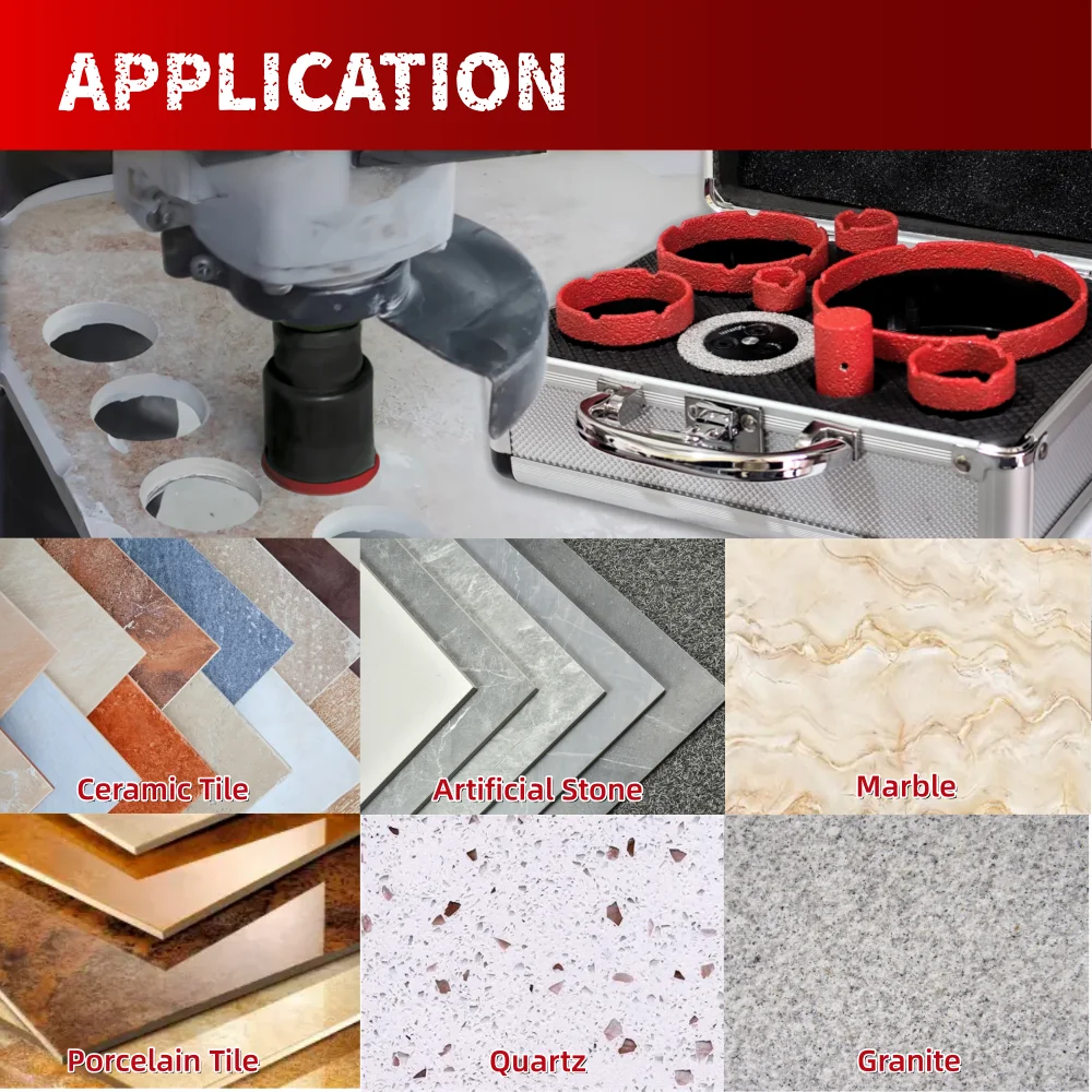 9/10/12Pcs Diamond Drill Bit Milling Bit Adapter For Tile Granite Marble Stone M14 Thread Chamfer Bit Saw Blade Cutting Tools - view 6