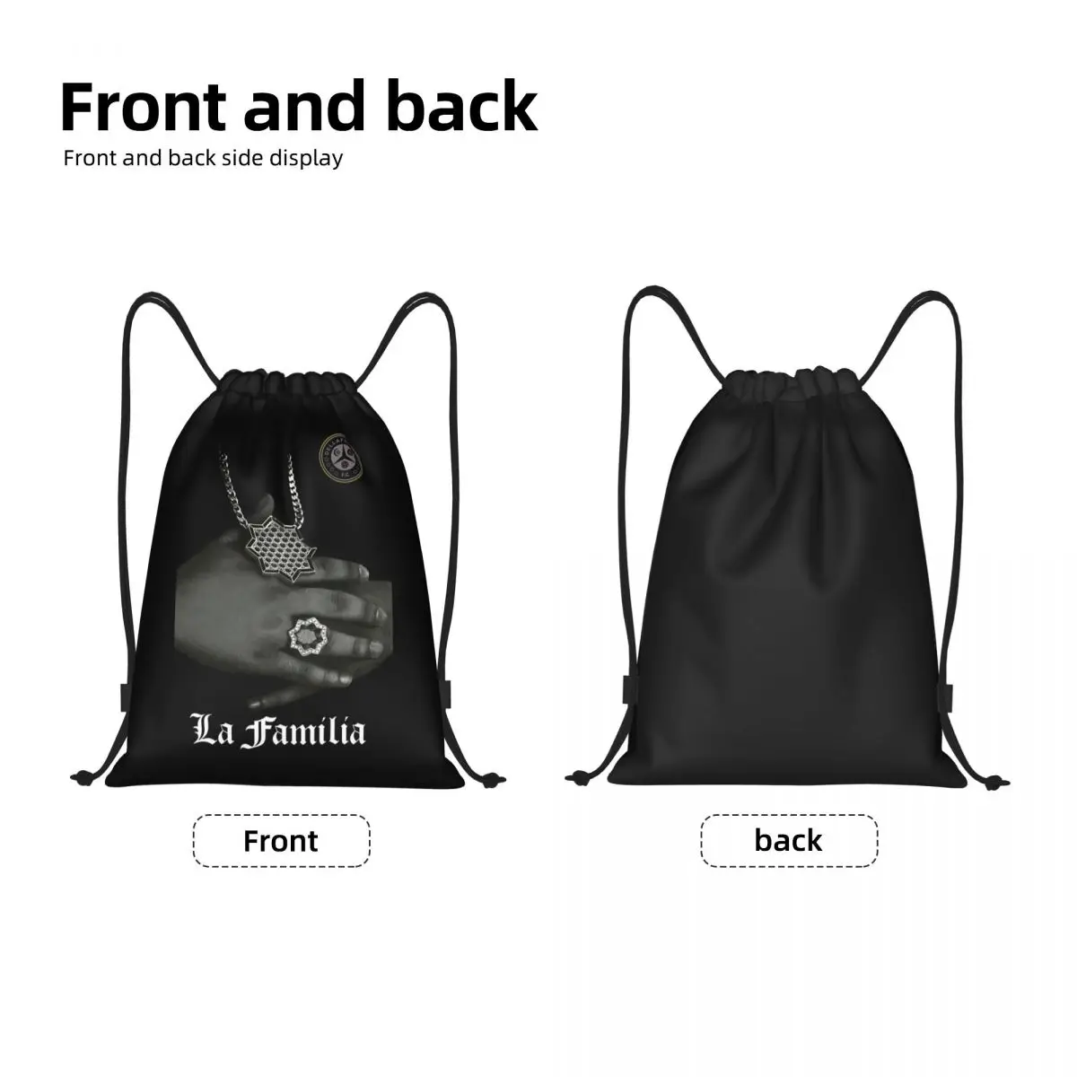 Custom Dellafuente Drawstring Backpack Bags Women Men Lightweight Spanish Rapper Gym Sports Sackpack Sacks for Shopping