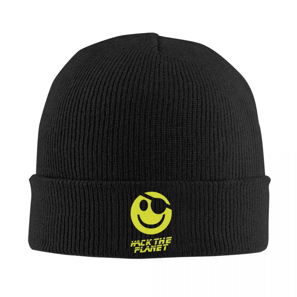 

Hack The Planet Logo Knitted Bonnet Caps Fashion Keep Warm Hats