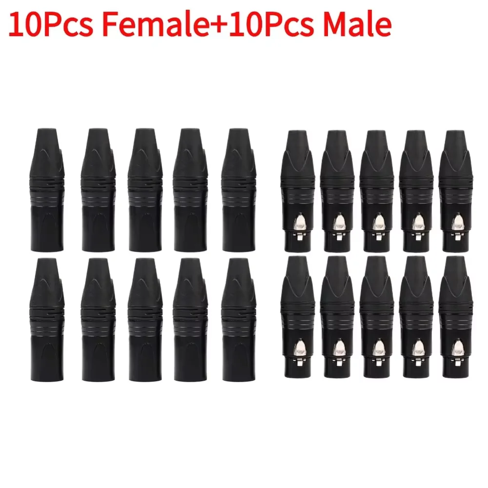 30-10PCS 3Pin XLR Adapter Man Vrouw Socket XLR Luchtvaart Connector Laskop Microfoon Kabel Connector Soldeer plug Adapter