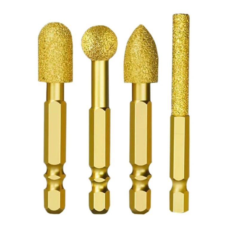 

4pc Multi Apact Adamas glishing Bit Hexagonal Shank Design для металлообработки каменного стеклополичия