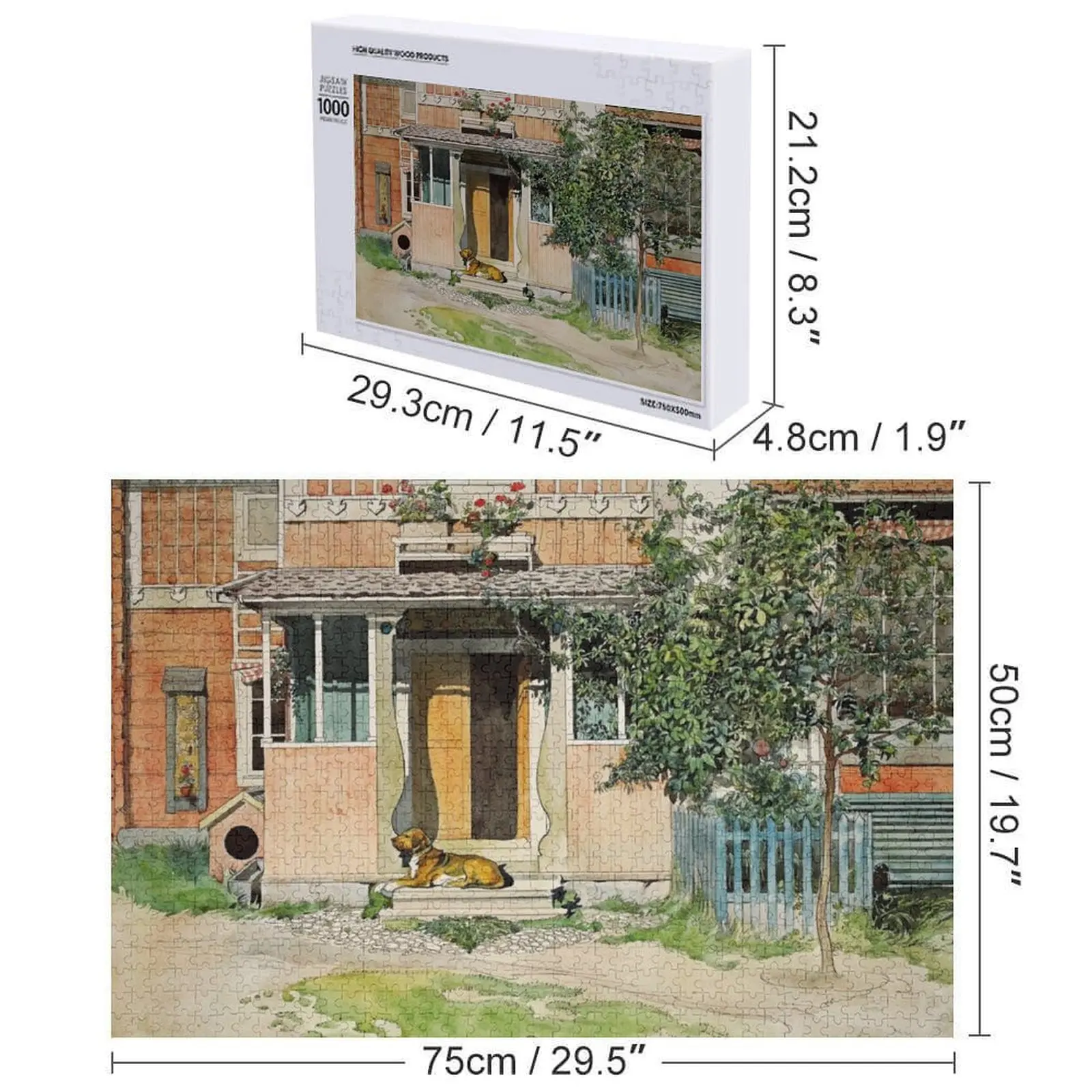 The Veranda - Carl Larsson Jigsaw Puzzle Regalo personalizzato per bambini Puzzle in legno personalizzato